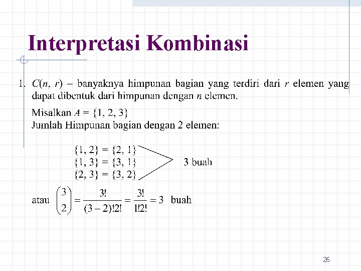 Interpretasi Kombinasi 26 