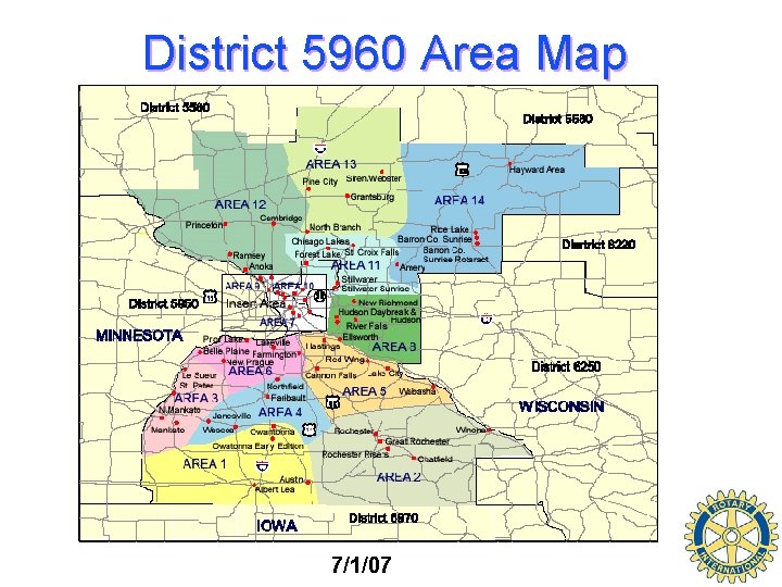 District 5960 Area Map 7/1/07 