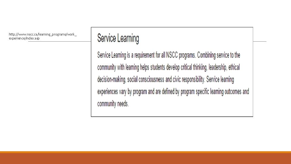 http: //www. nscc. ca/learning_programs/work_ experience/index. asp 