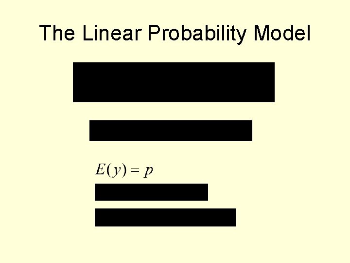 The Linear Probability Model 