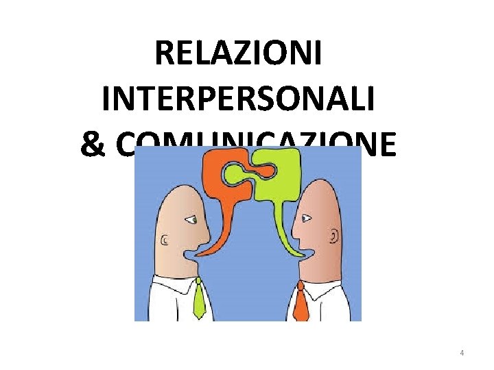 RELAZIONI INTERPERSONALI & COMUNICAZIONE 4 