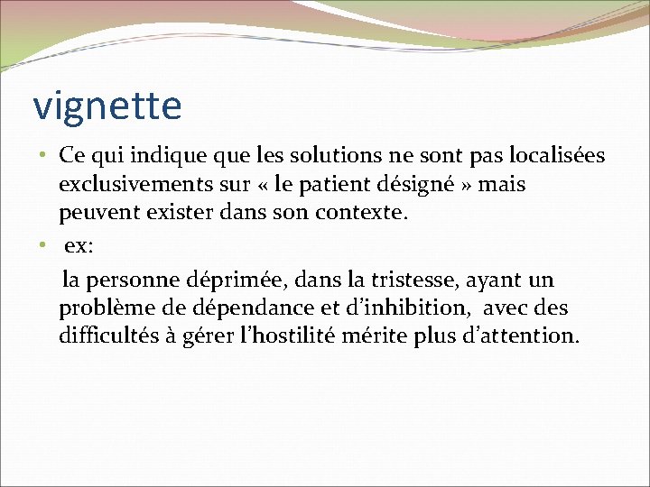vignette • Ce qui indique les solutions ne sont pas localisées exclusivements sur «