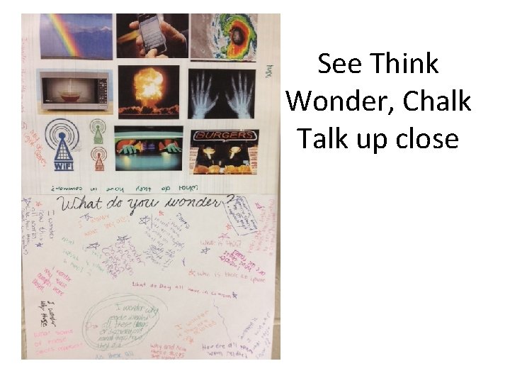 See Think Wonder, Chalk Talk up close 