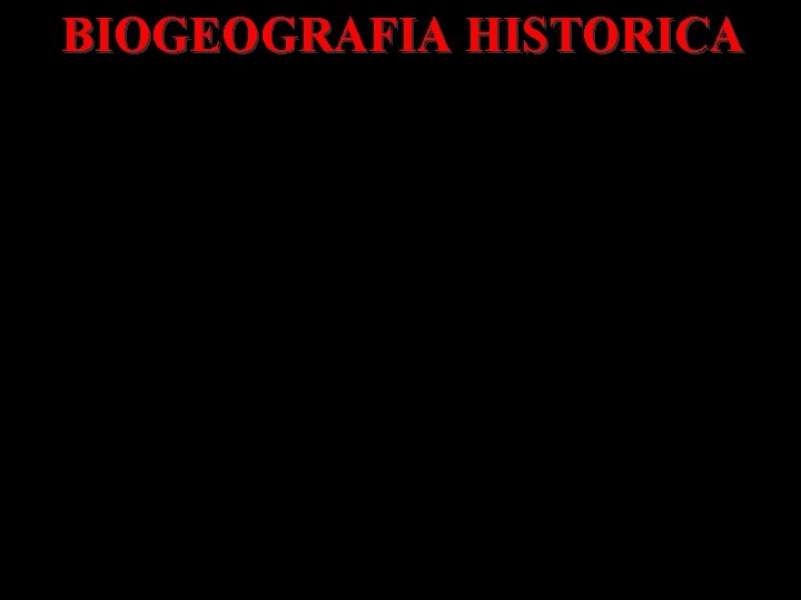 BIOGEOGRAFIA HISTORICA 