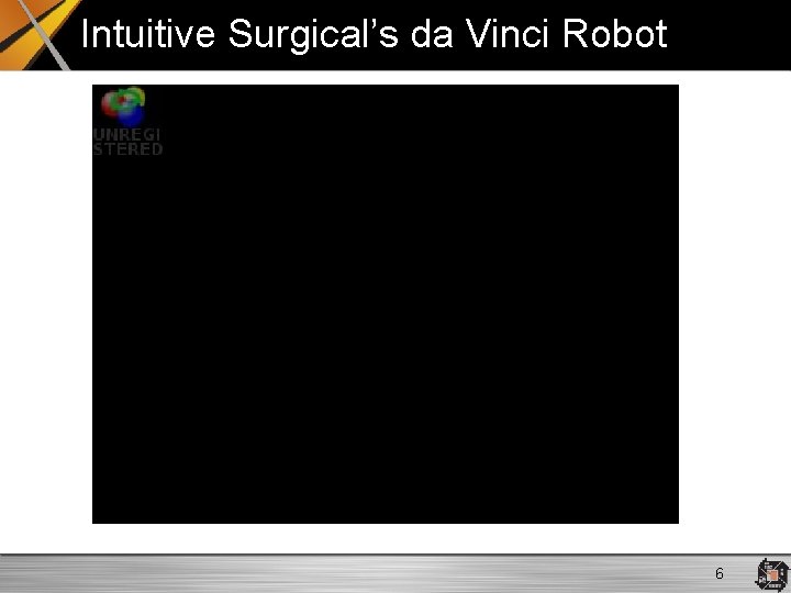 Intuitive Surgical’s da Vinci Robot 6 