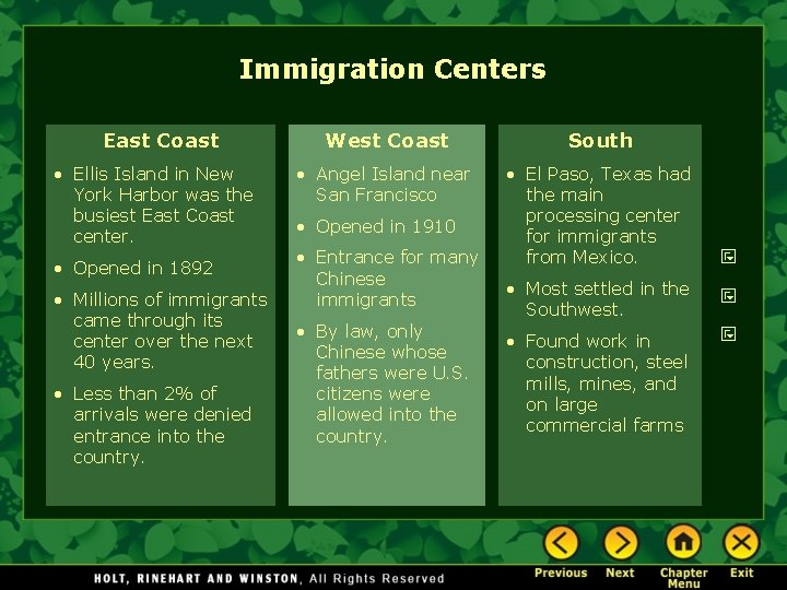 Immigration Centers East Coast • Ellis Island in New York Harbor was the busiest Immigration Centers East Coast • Ellis Island in New York Harbor was the busiest