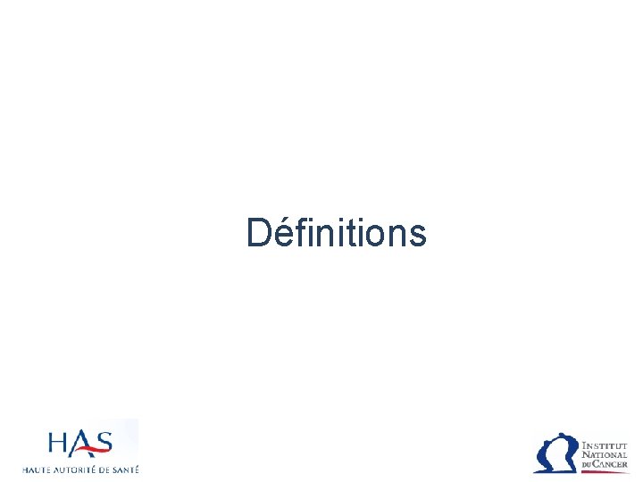 Définitions 
