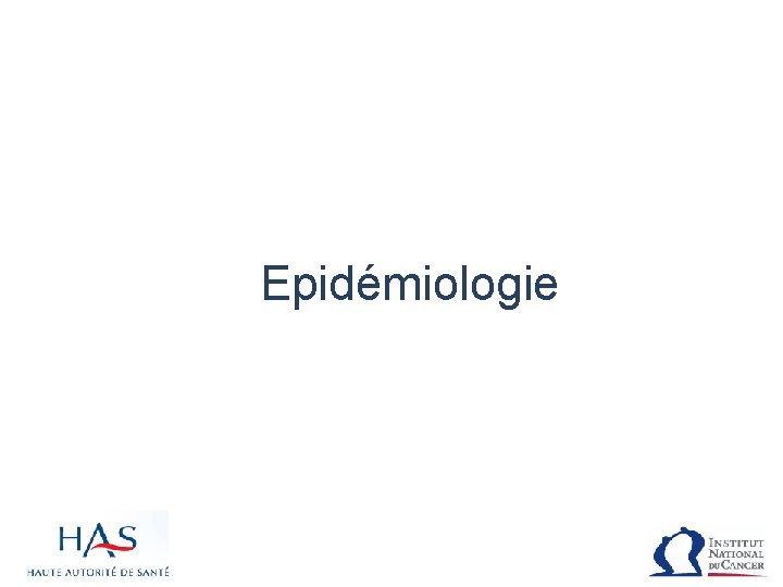 Epidémiologie 