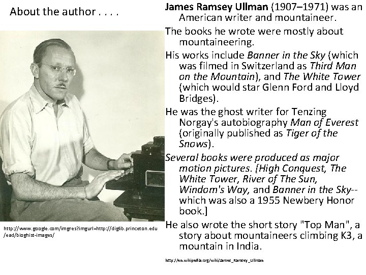 About the author. . http: //www. google. com/imgres? imgurl=http: //diglib. princeton. edu /ead/bioghist-images/ James