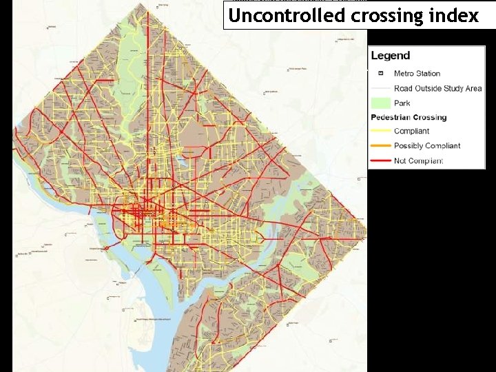 Uncontrolled crossing index 