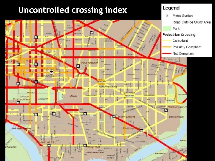Uncontrolled crossing index 