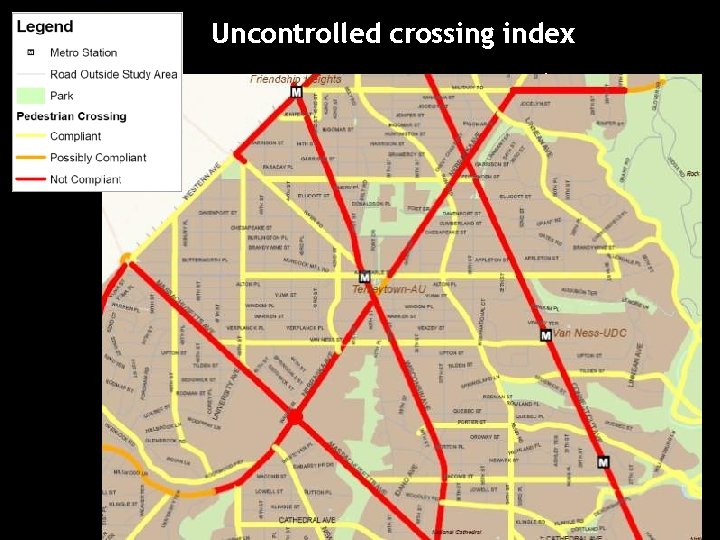 Uncontrolled crossing index 