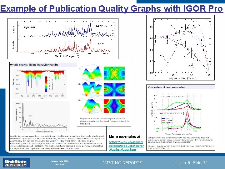 Example of Publication Quality Graphs with IGOR Pro Introduction Section 0 Lecture 1 Slide