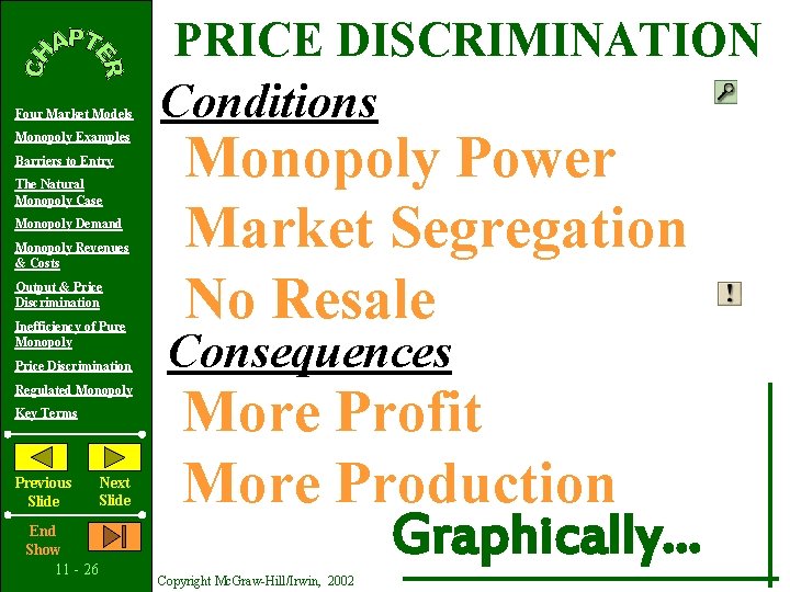 Four Market Models Monopoly Examples Barriers to Entry The Natural Monopoly Case Monopoly Demand