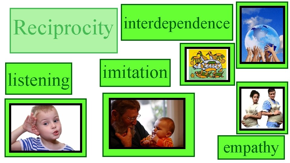 Reciprocity listening interdependence imitation empathy 