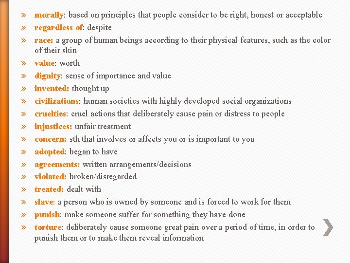 » » » » » morally: morally based on principles that people consider to