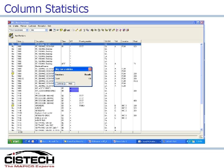 Column Statistics 