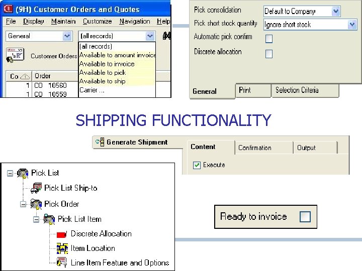 SHIPPING FUNCTIONALITY 