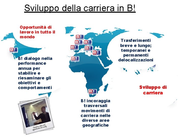 Sviluppo della carriera in B! Opportunità di lavoro in tutto il mondo Trasferimenti breve