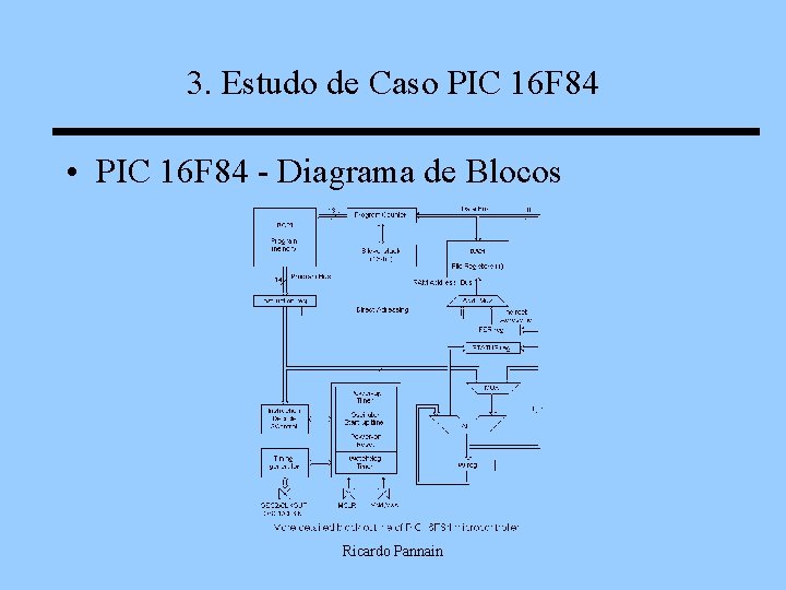 3. Estudo de Caso PIC 16 F 84 • PIC 16 F 84 -