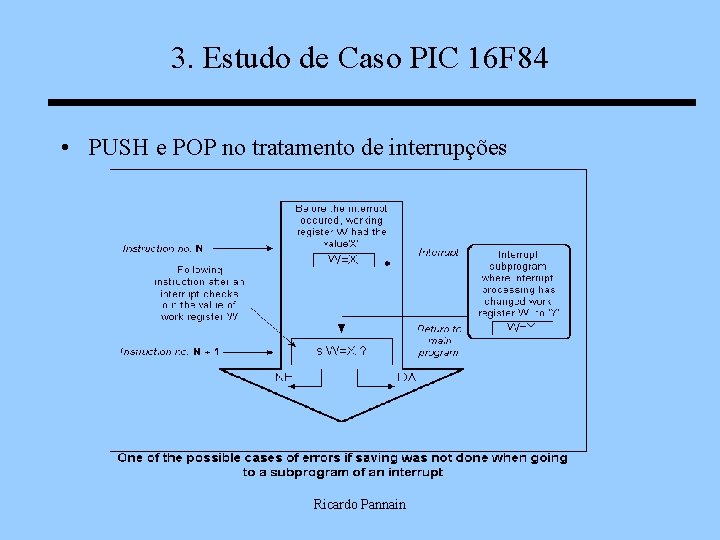 3. Estudo de Caso PIC 16 F 84 • PUSH e POP no tratamento
