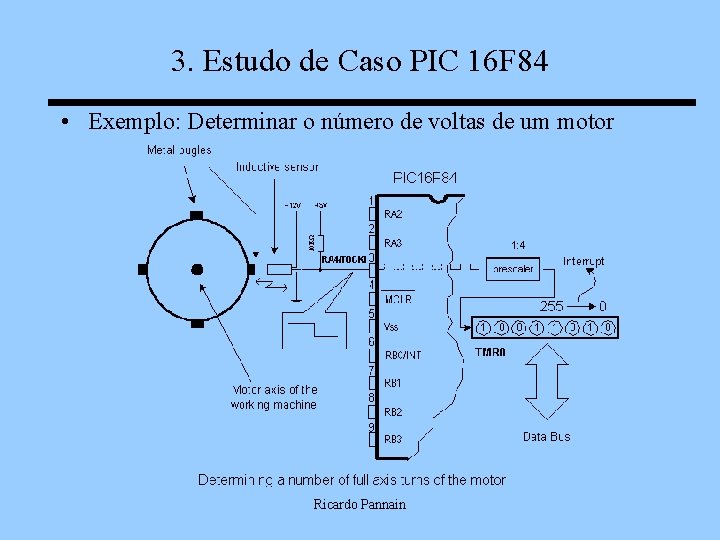 3. Estudo de Caso PIC 16 F 84 • Exemplo: Determinar o número de