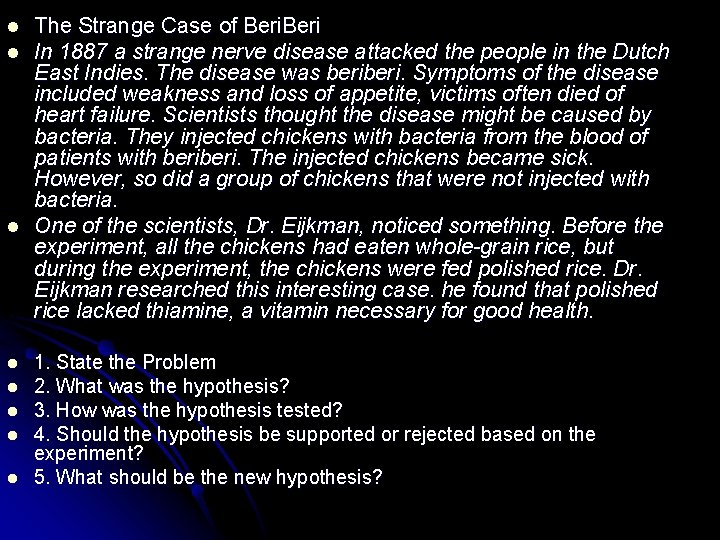 l l l l The Strange Case of Beri In 1887 a strange nerve