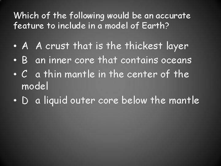 Which of the following would be an accurate feature to include in a model