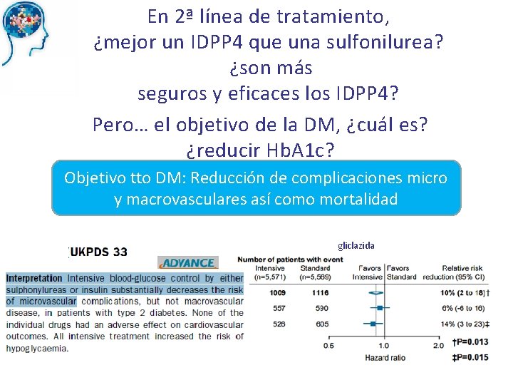 En 2ª línea de tratamiento, ¿mejor un IDPP 4 que una sulfonilurea? ¿son más