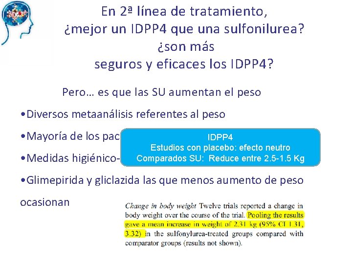 En 2ª línea de tratamiento, ¿mejor un IDPP 4 que una sulfonilurea? ¿son más