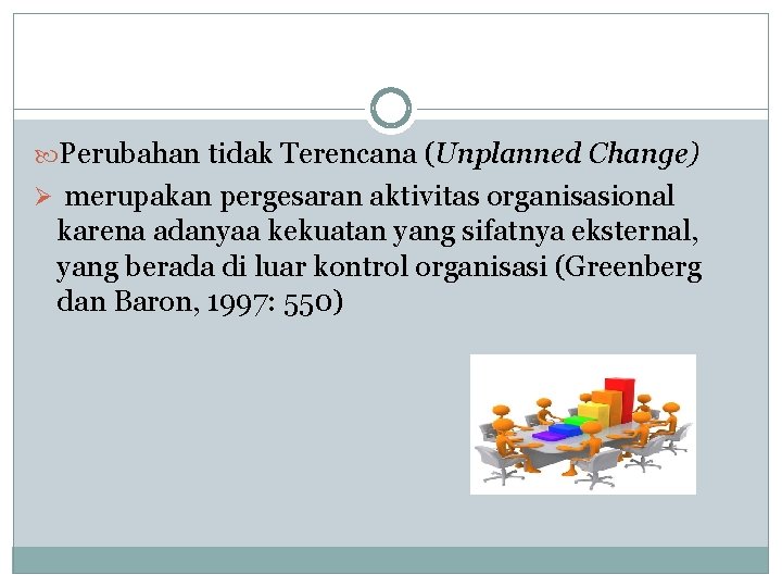  Perubahan tidak Terencana (Unplanned Change) Ø merupakan pergesaran aktivitas organisasional karena adanyaa kekuatan