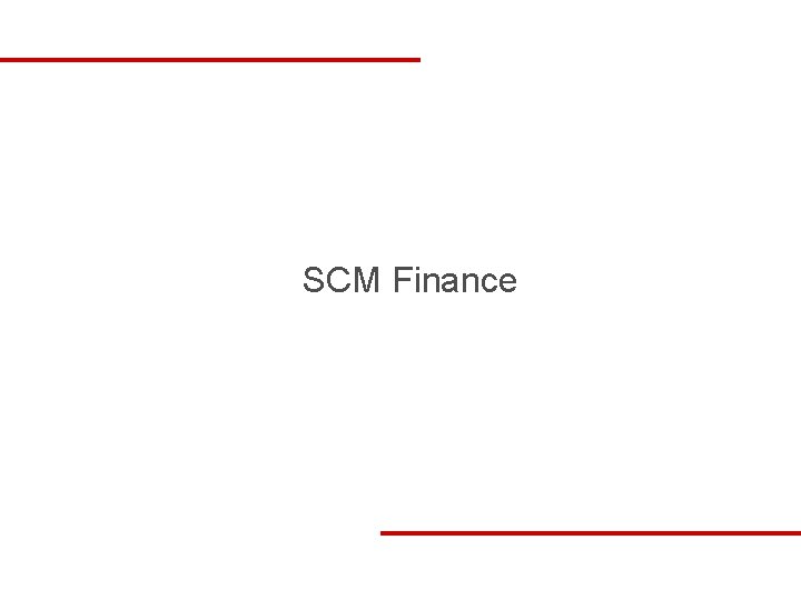 SCM Finance 