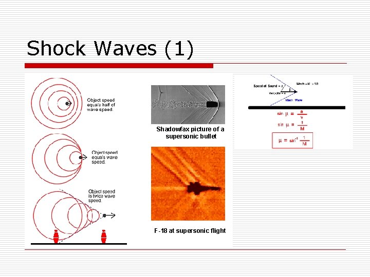 Shock Waves (1) Shadowfax picture of a supersonic bullet F-18 at supersonic flight 