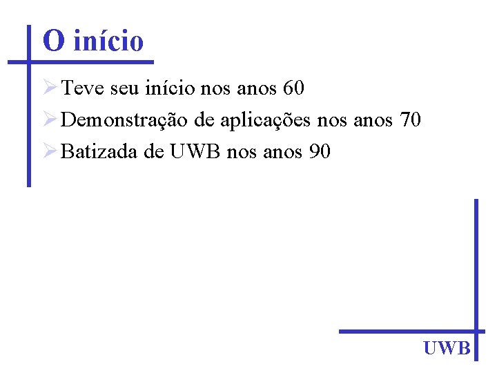 O início Teve seu início nos anos 60 Demonstração de aplicações nos anos 70