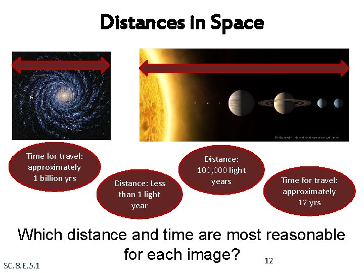 Distances in Space Time for travel: approximately 1 billion yrs Distance: Less than 1