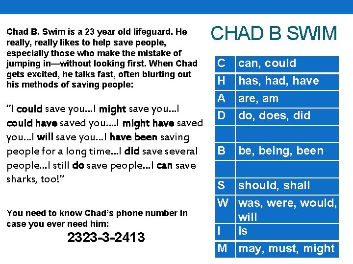 Chad B. Swim is a 23 year old lifeguard. He really, really likes to