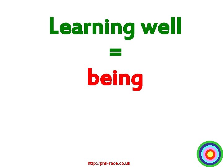Learning well = being http: //phil-race. co. uk 