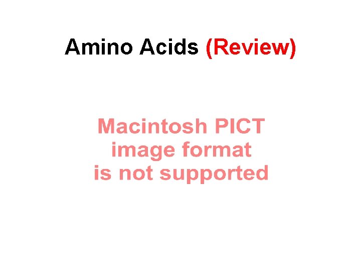 Amino Acids (Review) 