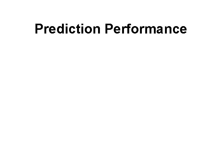 Prediction Performance 