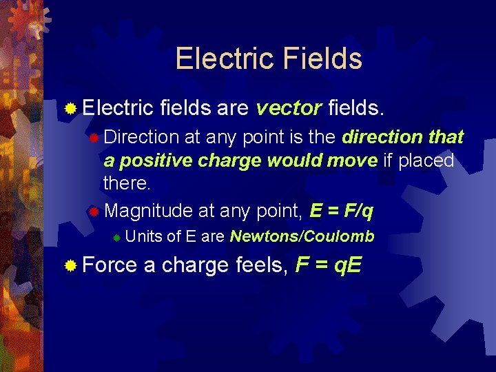 Concept Summary Batesville High School Physics Electric Fields