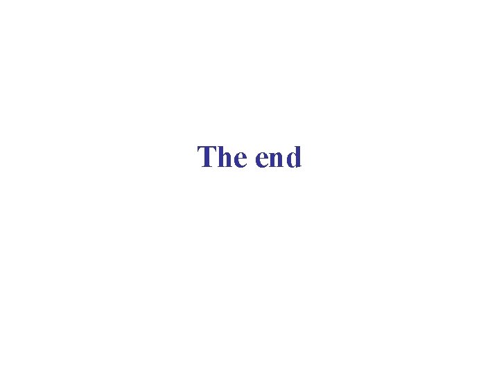The end 