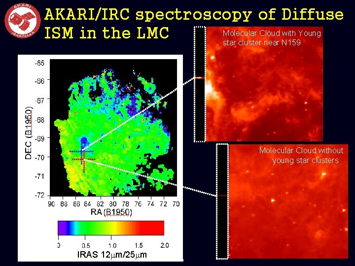 AKARI/IRC spectroscopy of Diffuse Molecular Cloud with Young ISM in the LMC star cluster