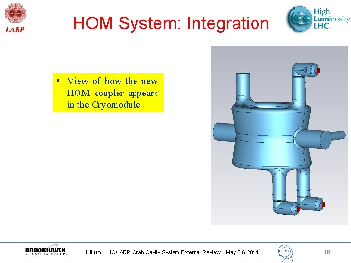 HOM System: Integration • View of how the new HOM coupler appears in the