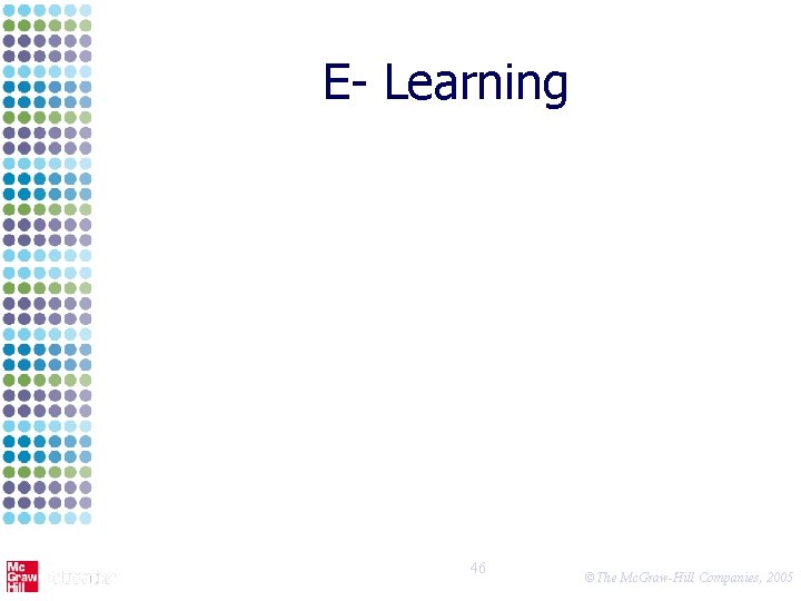 E- Learning 46 ©The Mc. Graw-Hill Companies, 2005 