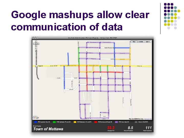 Google mashups allow clear communication of data 