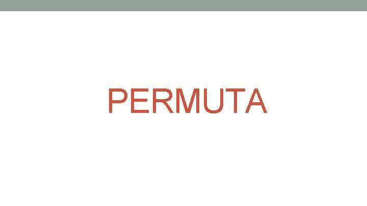 PERMUTA 