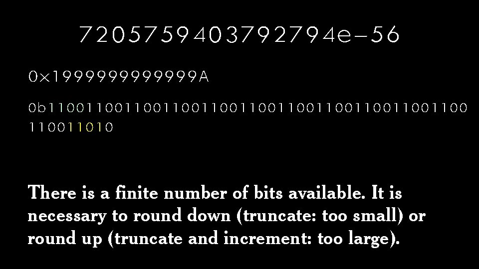 7205759403792794 e-56 0 x 1999999 A 0 b 11001100110011001100110011010 There is a finite number