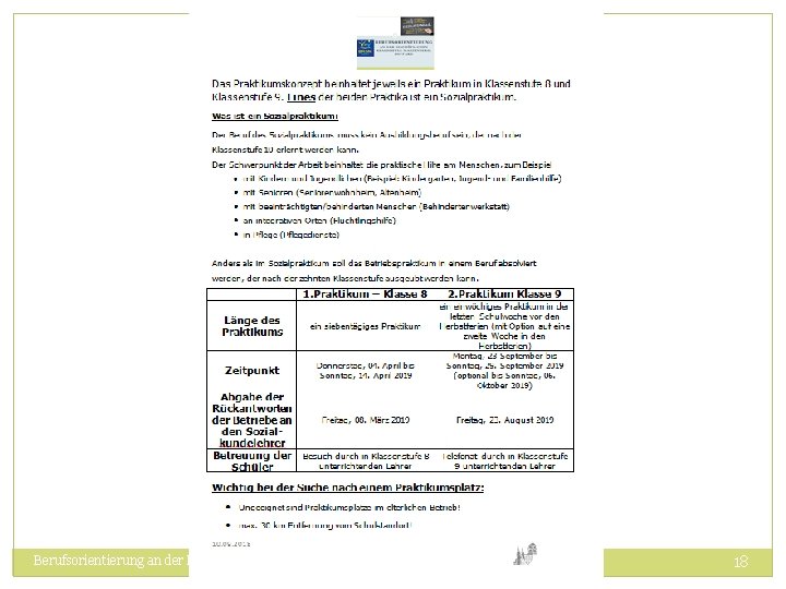 Berufsorientierung an der Bischöflichen Realschule Marienberg Boppard 18 