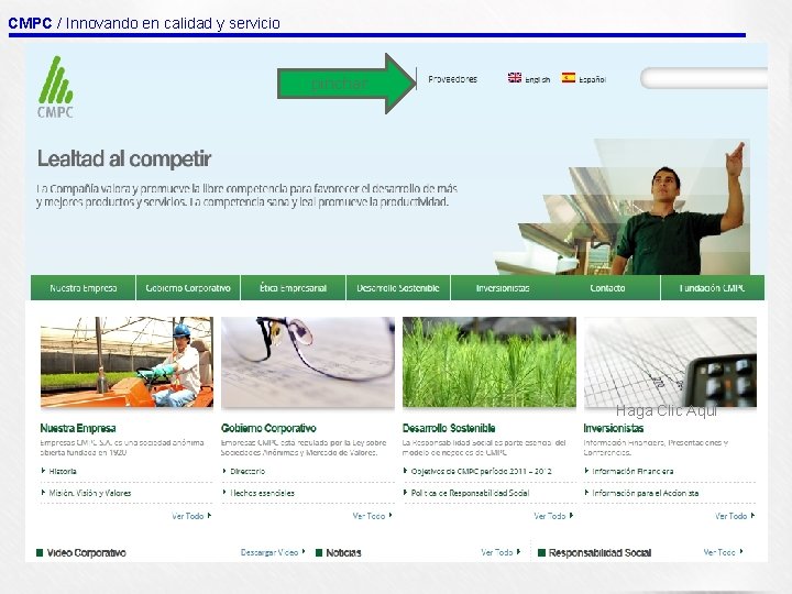 CMPC / Innovando en calidad y servicio pinchar Haga Clic Aquí 