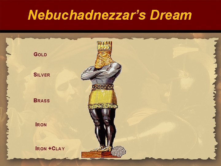 Nebuchadnezzar’s Dream GOLD SILVER BRASS IRON + CLAY 